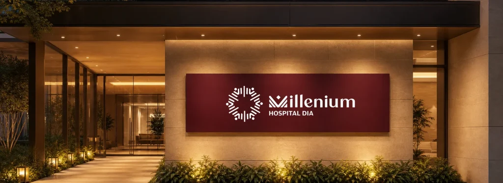Projeto de sinalização e identidade visual para Millenium Hospital Dia